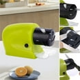 thumbnail image 1 of Aursykel Electric Knife Sharpener Kitchen Multifunctional Automatic Sharpening Tool for Cooking Carving Bread Steak Peeling Fillet Cheese Knives Scissors Requires AA Batteries, 1 of 8