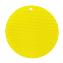 RASTAN Silicone Trivet, 2-Pack Silicone Mats - Heat-Resistant Pot Holders for Dishes & Pans | Non-Slip Surface Protects Tables from Scratches & Burns, Hot Pad, Yellow