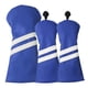 thumbnail image 1 of Soidarity 3 unids/set cubierta de cabeza de palo de Golf de doble raya resistente al desgaste de cuero con etiqueta ajustable giratorio número placa Golf Azul Soidarity OD027040-05, 1 of 6