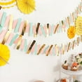 thumbnail image 2 of BalsaCircle 6.5 feet Gold Blush Metallic Rectangle Paper Strips Hanging Party Garland Decorations Supplies, 2 of 8