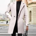 thumbnail image 6 of Manxivoo Jackets for Men Super Fashion Woolen Trench Cmen's British Style Solid Color Long Coat Fashionable Warm Woolen OverCoat, Coats for Men White XXXL, 6 of 8
