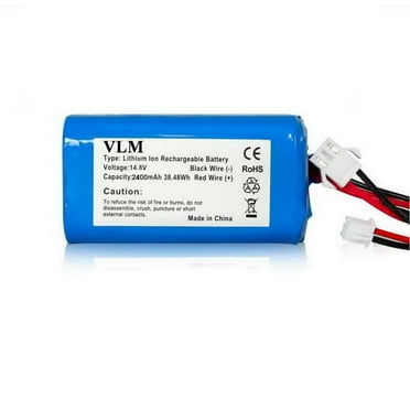 Replacement Battery Pack for Shark Ion Robot RVBAT850 RVBAT700 Battery for RV-85 RV-850 RV 750_N Robots 14.8V 2400mAh 35.52W 70 Minutes of Run