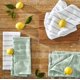 thumbnail image 2 of Juego de toallas de cocina KitchenAid Albany, paquete de 4, pistacho/blanco, 2 of 4