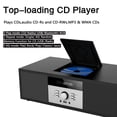 thumbnail image 3 of Sistema estéreo Bluetooth WISCENT Vintage Micro HiFi Reproductor de CD, 3 of 7