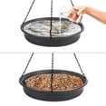 thumbnail image 3 of Outdoor Hanging Bird Bath Tray, Sturdy Chain Hanging Feeder Tray, Heavy-Duty Capacity for Garden & Patio Decor, Bird Water & Seed Feeder for Yard, 3 of 7