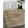 thumbnail image 3 of Ahgly Company Machine Washable Indoor Square Traditional Coffee Brown Area Rugs, 8' Square, 3 of 7