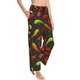 thumbnail image 2 of Naloa Chili2 Print Women’s Ultra-Soft Comfy Pajama Lounge Pants with Pockets & Drawstring, 2 of 8