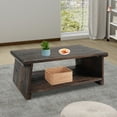 thumbnail image 5 of Rectangular Antique Japanese Tatami Table Folding Meditation Table Floor Tea Table Brown 7.9" Height for Homes, 5 of 17