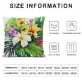 thumbnail image 6 of Nawypu Summer Tropical Leaves Pillow Covers Set of 2 Watercolor Monstera Green Palm Leaf Hibiscus Flower Jungle Pillow Cases Hawaiian Botanical Plant Outdoor Cushion Covers for Patio Bedroom, 6 of 6