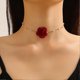 thumbnail image 5 of Fashion Flower Pearl Choker Retro Personalized Clavicle Accessories for Outdoor Travel, 5 of 5