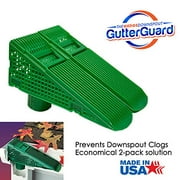 The Gutter Guard - Wedge Eliminates Downspout Pipe Clogs from Leaves and Debris - 2-Pack (2 Pack, Green)