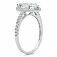 thumbnail image 7 of Halo Engagement Ring for Women - 2.38ct White Sapphire in 14K White Gold Promise Ring, 7 of 7