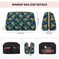 thumbnail image 2 of Cute Pizza Wave Makeup Bag, Leather Waterproof Travel Toiletry Bag, Large Capacity Cosmetic Bag Make up Bags Organizer fro Travel Size Toiletries Women Girls, 2 of 4