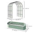 thumbnail image 3 of Outsunny Galvanized Raised Garden Beds with Arch Trellis, 3 of 10