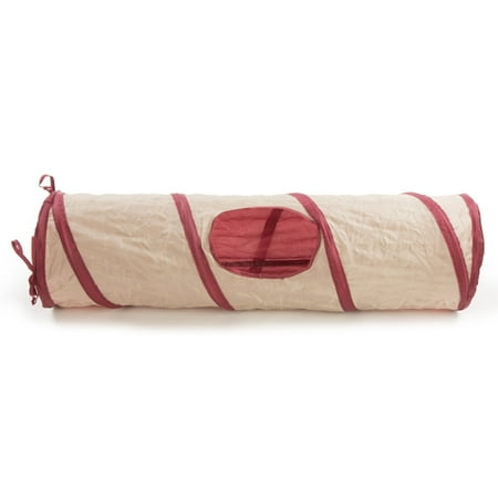 SmartyKat Crackle Chute Collapsible Tunnel Cat Toy with Crinkle Sound & Peek-A-Boo Window