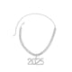 thumbnail image 2 of Collar de mujer, collar de diamantes de imitación 2025, collar gargantilla, cadena de cuello brillante para Plata, 2 of 9
