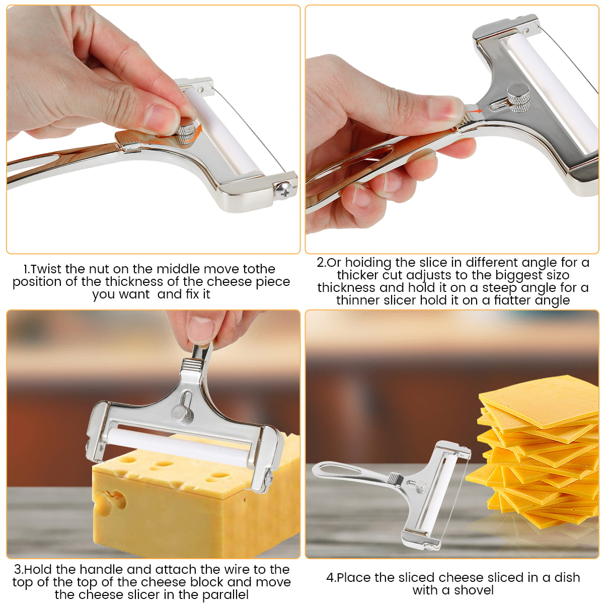 9 1/2 Stainless Steel Cheese Slicer - 028901000653