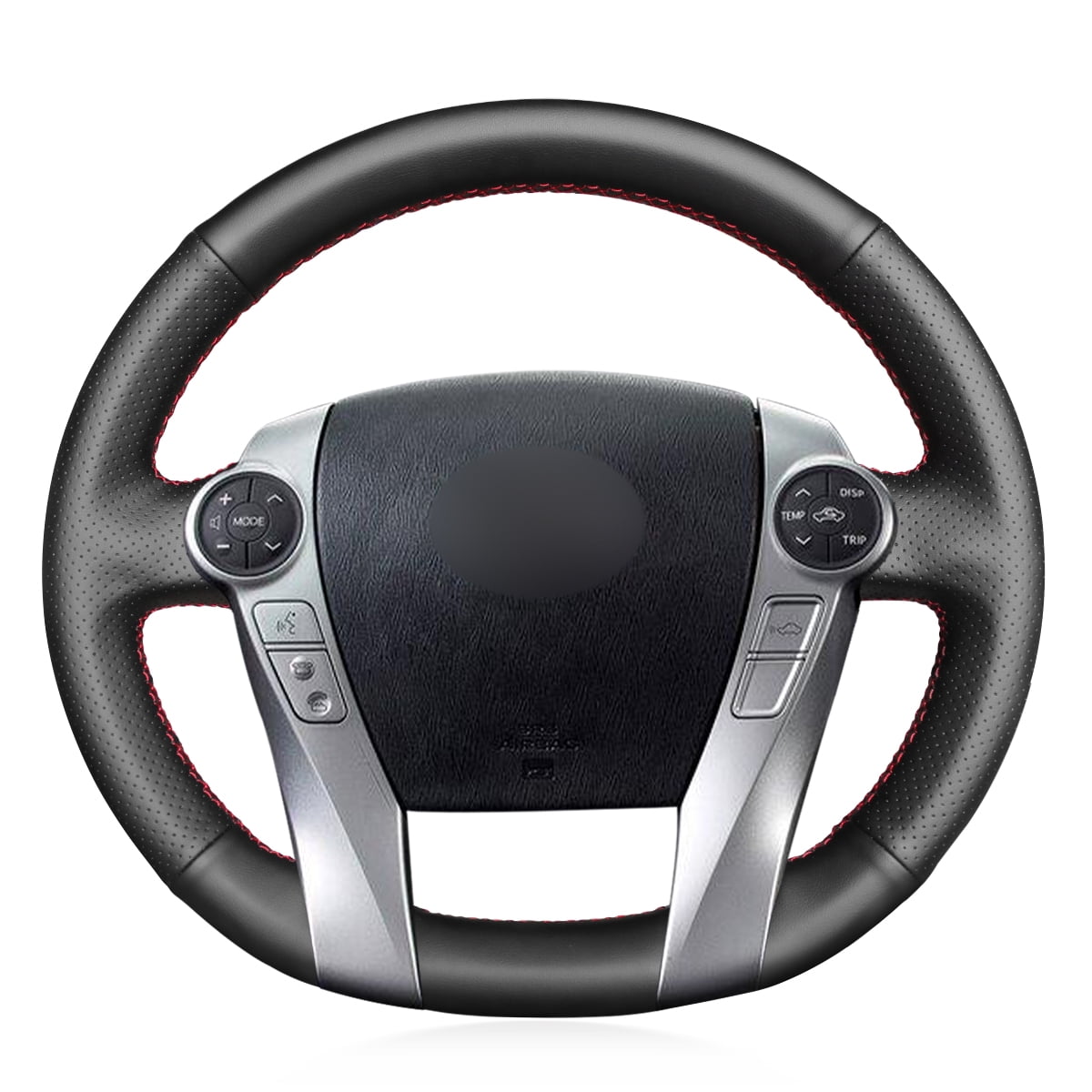 Mewant Hand Stitched Black Artificial Leather Car Steering Wheel Cover for Toyota Prius 30 XW30 2009 2015 Prius C Prius V Aqua Walmart