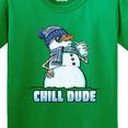 thumbnail image 4 of Inktastic Chill Dude Winter Snowman Youth T-Shirt, 4 of 5