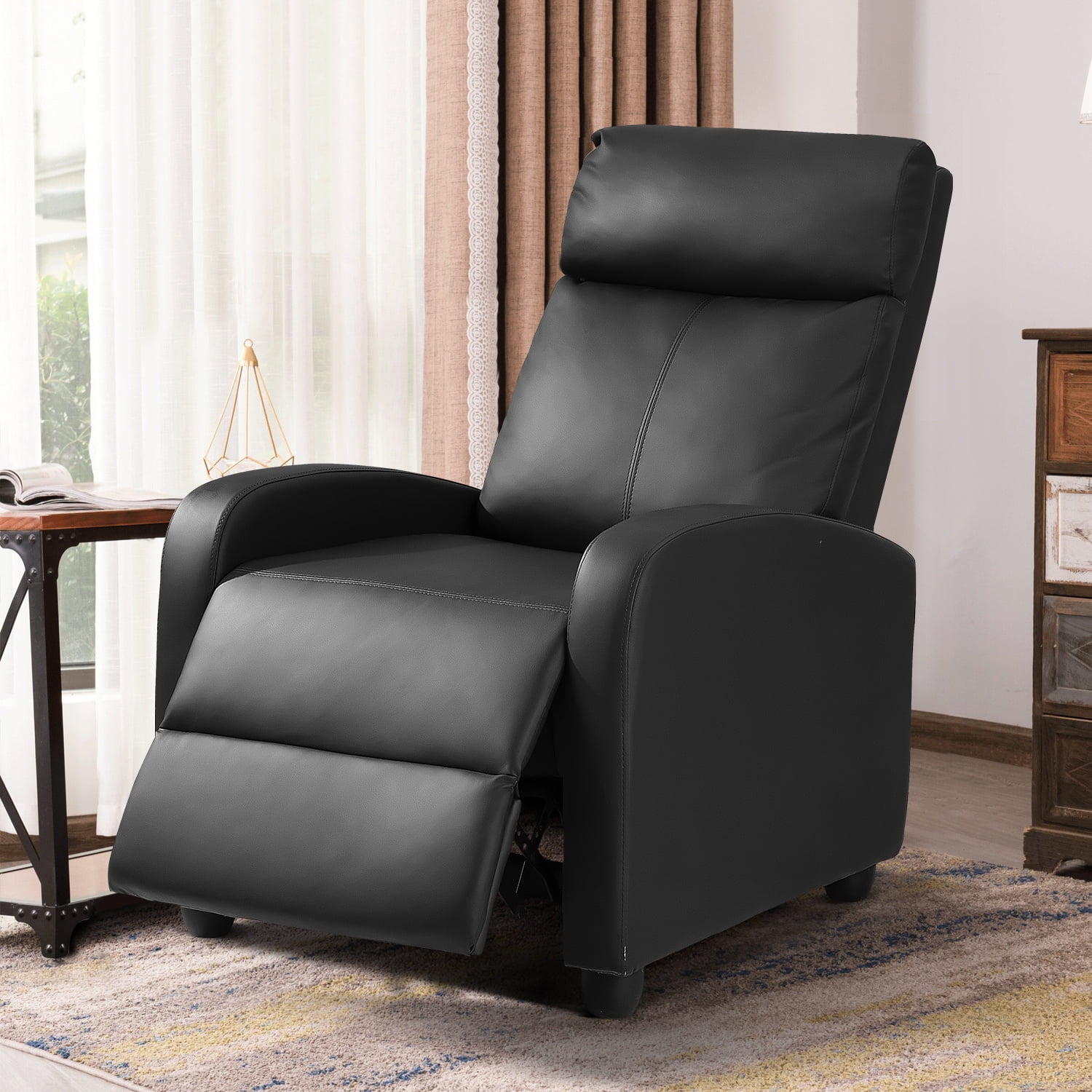 Homall Recliner Chair, Recliner Sofa PU Leather for Adults, Recliners Home  Theater Seating with Lumbar Support, Reclining Sofa Chair for Living Room