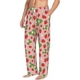 thumbnail image 6 of Salouo Strawberries Print Pajama Pants for Men, Lounge Pants Elastic Waistband Casual Men's sleepwear Loungewear Sleep Pajama Pant -Medium, 6 of 7