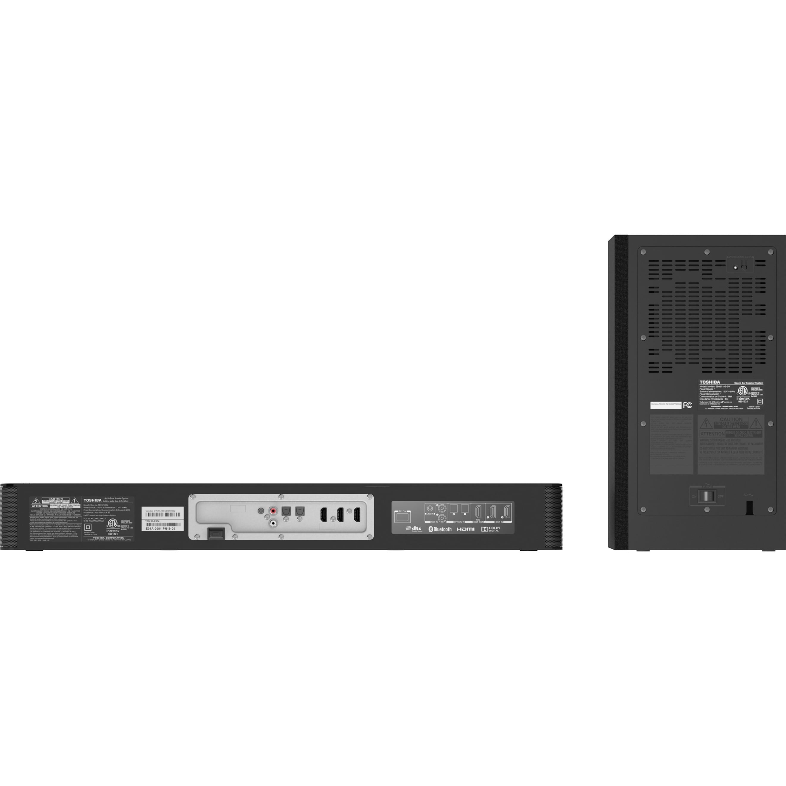 Toshiba ABX3250 2.1 Bluetooth Sound Bar Speaker 300 W RMS Black
