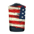 thumbnail image 5 of Sleeveless Tee Shirts for Men 4th of July V-Neck Collared Tops Red Blue Stars Printed American Patriot Top Button Down Tshirts Men Outdoor Travel Hiking Shirt Memorial Day Clothes, 5 of 5