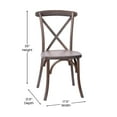 thumbnail image 4 of Merrick Lane X-Back Bistro Style Wooden High Back Dining Chair in Dark Driftwood, 4 of 11