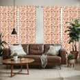 thumbnail image 2 of Ambesonne Dessert Window Curtains, Cupcakes Cookies Donuts, Each 28" W x 63" L, Sand Brown Coral, 2 of 5