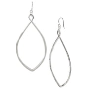 Silvertone Oval Drop Earrings
