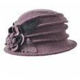 thumbnail image 6 of FADAACAI Cloche Hats for Women,Women's Winter Warm Wool Beret Beanie Cloche Bucket Hat 1920s 50s,Dress Hats for Women,Vintage Hats for Women Purple One Size Clearance！, 6 of 7