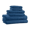 thumbnail image 1 of 100% Cotton 650 GSM 6-Piece Bath Towel Sets - Highly Absorbent & Extra Soft Quality Towels For Bathroom & Kitchen, Every Day Use - Navy, 1 of 4