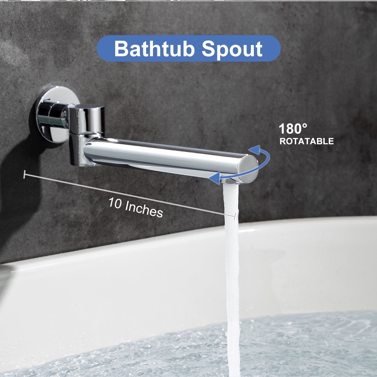 Rainlex One-Handle 1-Spray Setting Polished Chrome Bathtub Shower Faucet