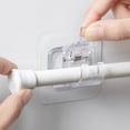 thumbnail image 4 of Asija Curtain Rod Brackets No Drilling 8 Pcs Self Adhesive White Sticky Wall Hooks For Nail Adjustable Curtain Rod Bracket Holder Wall Brackets Hanger For Towel Rod, 4 of 4