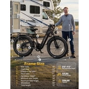 Jasion Thunder Pro ST Electric Bike for Adults, 2000W Peak Motor 40Mph 52V 20Ah Removable Battery, 26 x 4 Fat Tire E-Mountain Bicycle, APP Control Bluetooth, UL2849