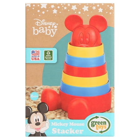 Green Toys Disney Baby Mickey Mouse Stacker, for Unisex Toddler Ages 6 months and up