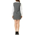 thumbnail image 3 of MODA NOVA Junior's Contrast Peter Pan Collar Long Sleeve Check Shift Dress, 3 of 5