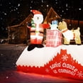 thumbnail image 5 of 8 FT Tall Christmas Inflatable Santa & Reindeer on the Roof Holiday Yard Decoration, Internal LED Lights, 5 of 6