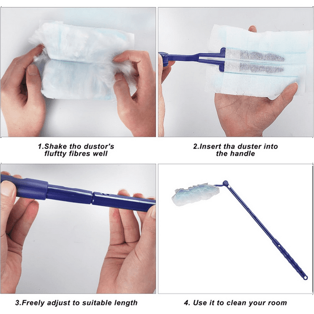 Wipes Dust Refill Pack, 30 Dust Cloth with 1 Handle, Microfibre Dust Cloth Duster for Cleaning Dust Dirt Cleaning Dust