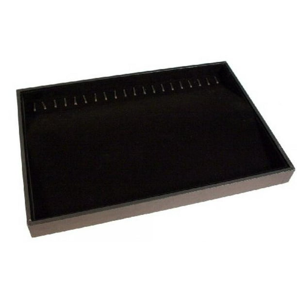Creative Hobbies® Black Velvet Jewelry Display Tray with 20 Hooks Is