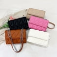 thumbnail image 4 of Bolso pequeño rombal para mujer, elegante y moderno, con cadena, para uso diario, bandolera de hombro con textura alta, 4 of 6