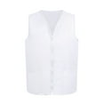 thumbnail image 1 of TOPTIE Adult Volunteer Work Vest Event Supermarket Apron Vests - White, 1 of 5