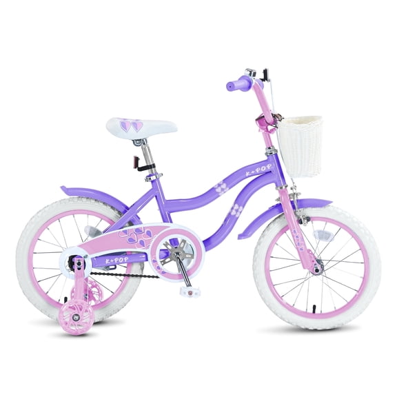 Bstjewey 16" Kids' Bike, Fits Riders 4'1" - 5'3", Purple, Child, Girl's