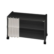 Shoe Rack Shoes Storage Organizer Portable Shoe Rack with Wheels 2-Tier Rolling Shoe Cart Household Storage Shoe Cabinet Shoe Organizer Shoe Storage Cabinet for Closet Entryway Bedroom