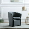 thumbnail image 2 of Porthos Home Abella Accent Club Chair With Foot Stool, PU Leather, 2 of 10