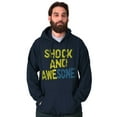 thumbnail image 4 of Cool Shock and Awesome Attitude Men's Big & Tall Graphic Hoodie Brisco Brands 2X, 4 of 5