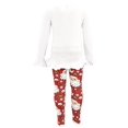 thumbnail image 4 of Unique Baby Girls Most Wonderful Time Christmas Legging Set Outfit (18M, White), 4 of 5