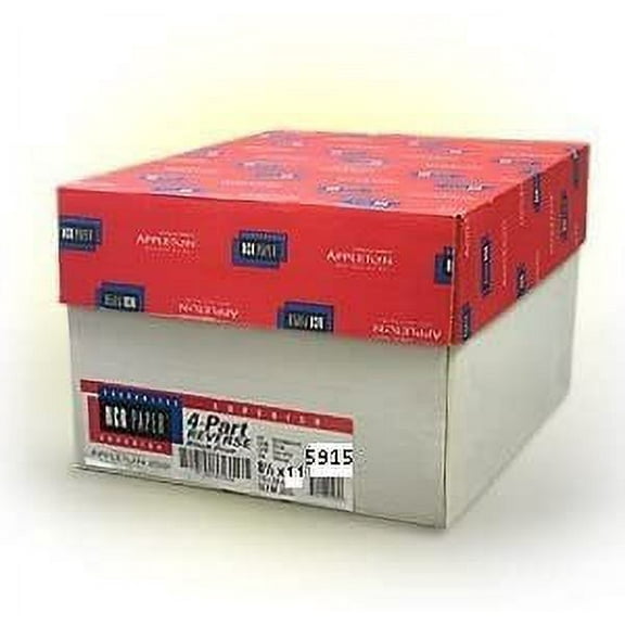 1250 Sets, 8-1/2" x 11" Pre Collated, Carbonless Paper, 4 Part REVERSE, White, Canary, Pink, Gold,Ncr 5915 Category: Copy and Multi Purpose Paper