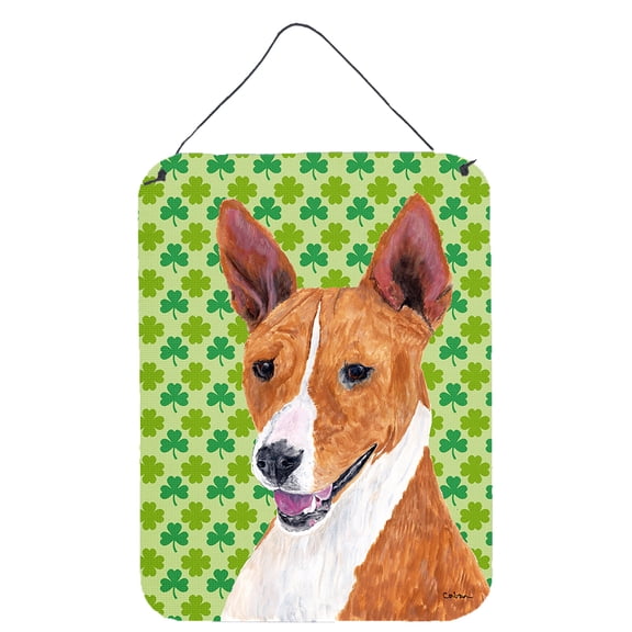 Carolines Treasures SC9307DS1216 Basenji St. Patricks Day Shamrock Portrait Wall or Door Hanging Prints 12WX16H