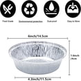thumbnail image 3 of Molde para tarta de aluminio Roofei de 15 cm (150 unidades), desechable, para mini tartas, pizzas y quiches., 3 of 8